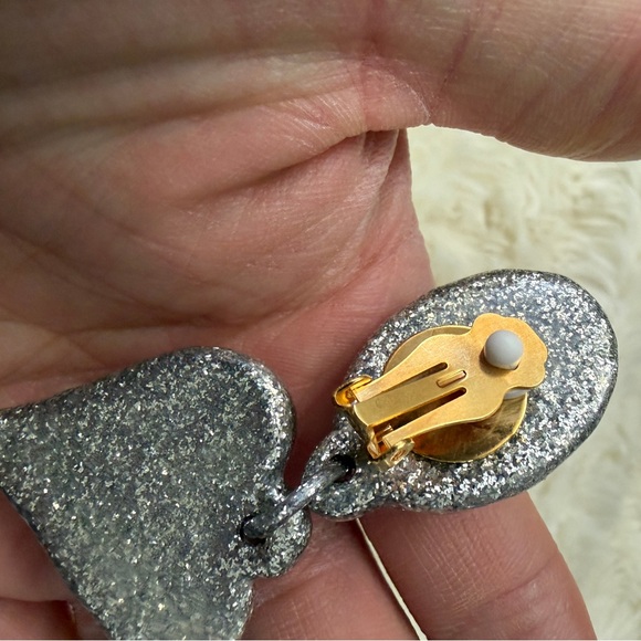 Julietta Night Fever Earrings, Silver Glitter - Picture 5 of 6